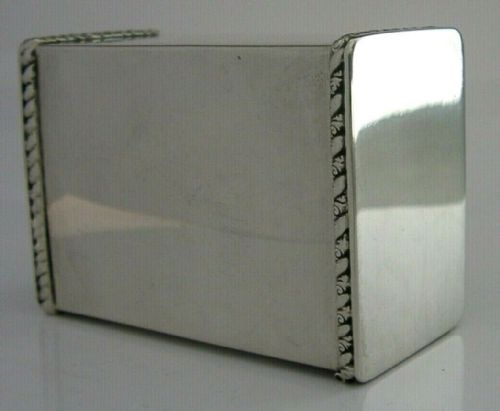 Rare German 800 Solid Silver Trinket Table Playing Card Box C1910 Antique 120g