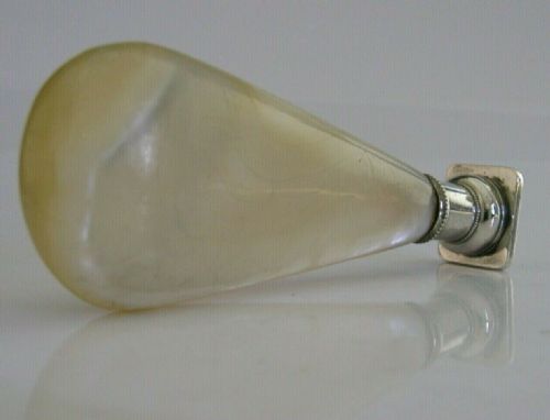 Large French Solid Silver and Mother of Pearl Desk Wax Seal C1900 Antique