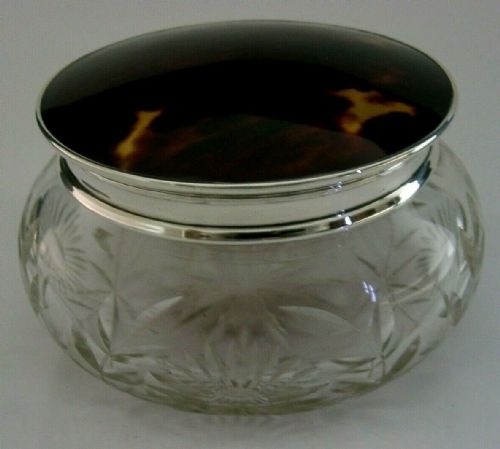 Superb English Solid Sterling Silver Large Pot Box 1934 Antique 238g
