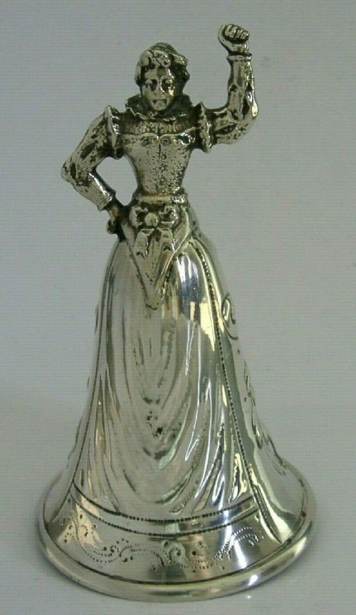 Stunning Hanau German Solid Silver Table Desk Reception Bell C1890 110g Antique