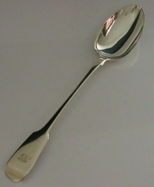 Stunning English Georgian Solid Sterling Silver Basting Spoon 1836 Antique 130g