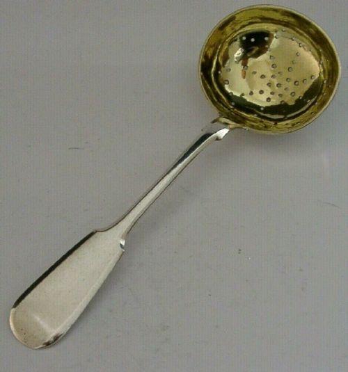 Superb Russian Solid Silver Sugar Sifter Spoon Moscow 1893 Heavy 48g