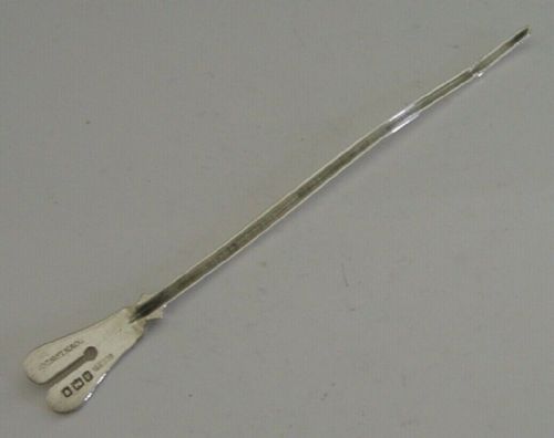 rare english wwi era medical sterling silver bullet probe surgeons tool - CATEGORY: ANTIQUE SILVER - DATED 1910