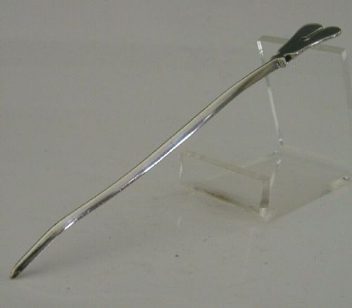 RARE ENGLISH WWI ERA MEDICAL STERLING SILVER BULLET PROBE SURGEONS TOOL - ADDITIONAL PHOTO 3