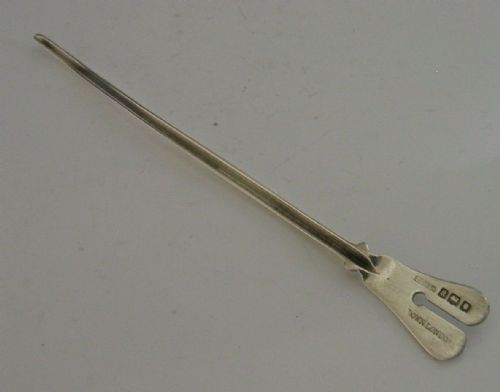 RARE ENGLISH WWI ERA MEDICAL STERLING SILVER BULLET PROBE SURGEONS TOOL - ADDITIONAL PHOTO 4