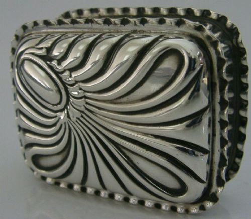 Top Quality English Solid Silver Pill Snuff Trinket Box Victorian Antique 1893