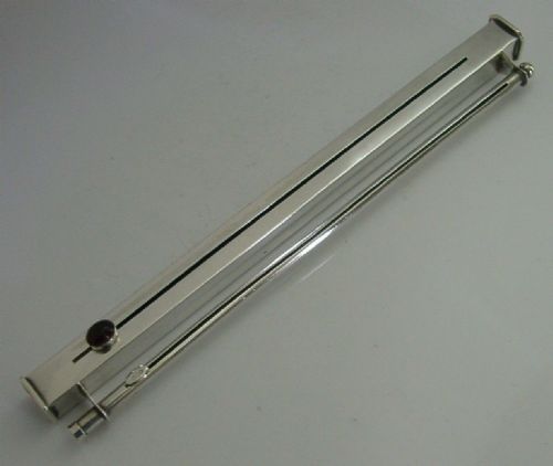 Rare Gem Set Sterling Silver Sealing Wax Wick Holder 1904 Antique Desk Antique