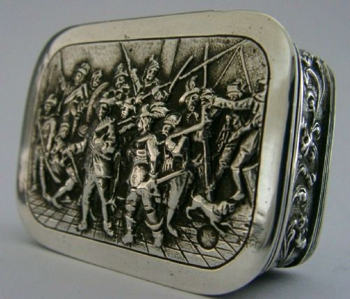 Top Quality Dutch Solid Silver Snuff Trinket Box 1923 2 Inch 40g