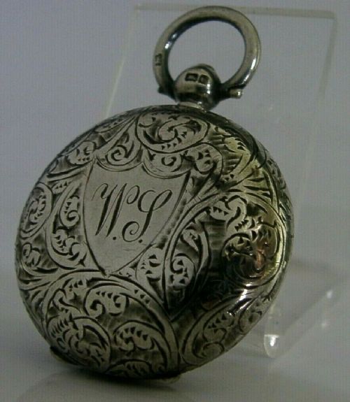 Beautiful English Solid Sterling Silver Sovereign Coin Case 1904 Antique