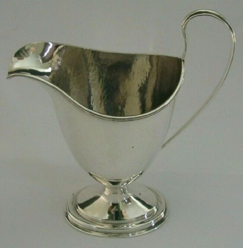Superb Sterling Silver Hirtzel Family Stag Crest Helmet Cream Jug 1900 110g