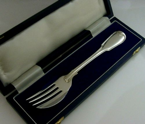 Rare Sterling Silver Invalid Nelson Fork Georgian 1820 Napoleonic Wars Military