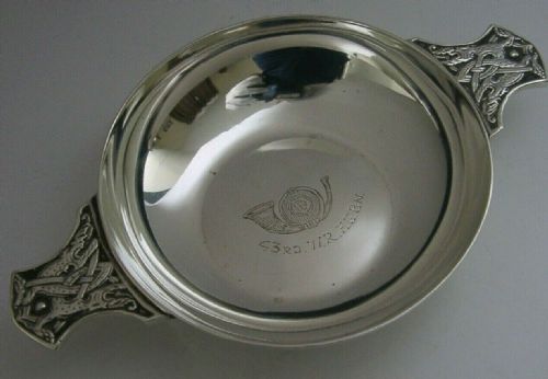 Kings Own Yorkshire Regiment Sterling Silver Quaich Cup 1945 Miliary 84g Antique