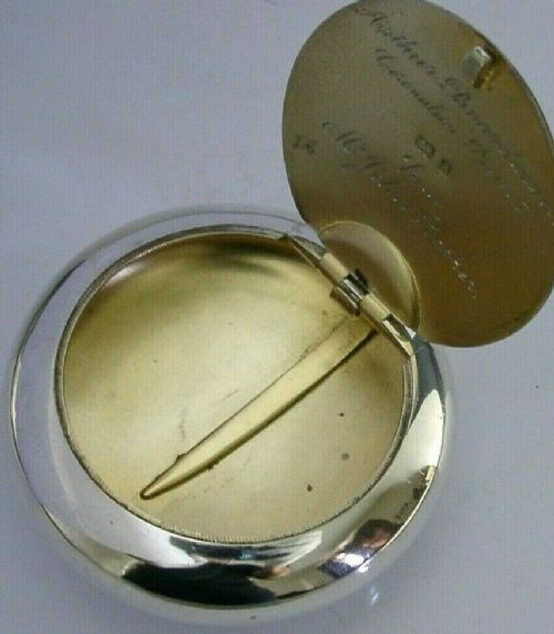 Super Solid Sterling Silver Edward VII Coronation Tobacco Snuff Box 1901 75g