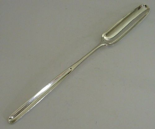 Stunning Georgian Sterling Silver Marrow Scoop Mills Family Crest 1781 Antique