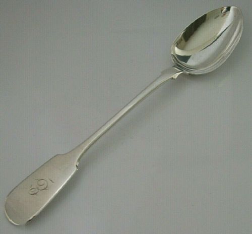 Superb Rare William IV Sterling Silver Fiddle Pattern Basting Spoon 1836 Antique