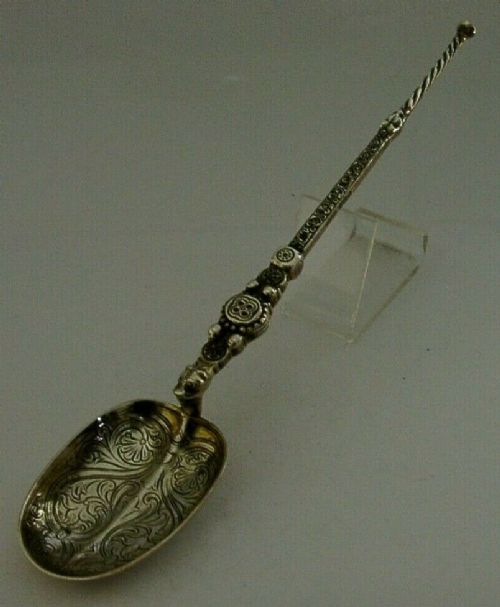 Rare Large 102g Sterling Silver Edward VII Anointing Coronation Spoon 1901 Royal