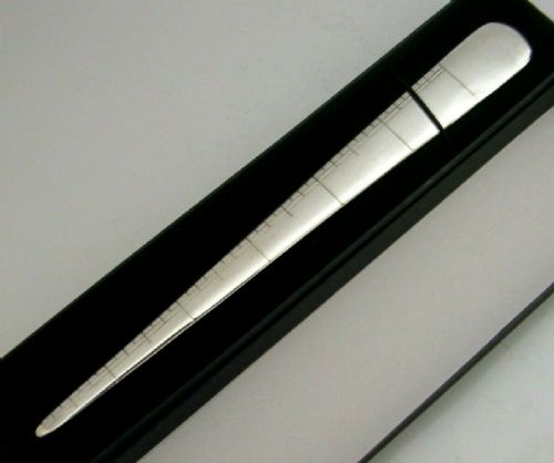 Rare English Solid Sterling Silver Ruler Letter Opener 1911 Antique Desk Item