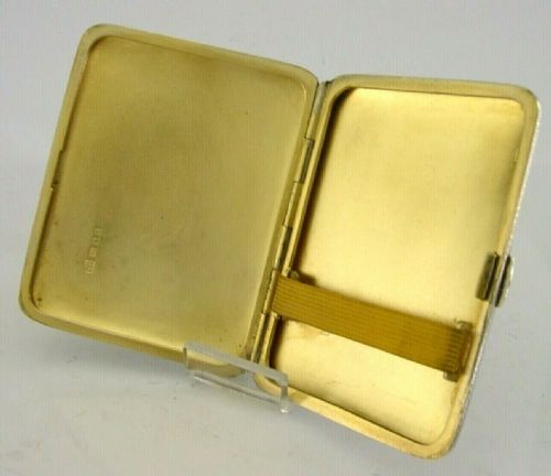 Sampson Mordan Sterling Silver Engine Turned Cigarette Case 1926 Antique 96g