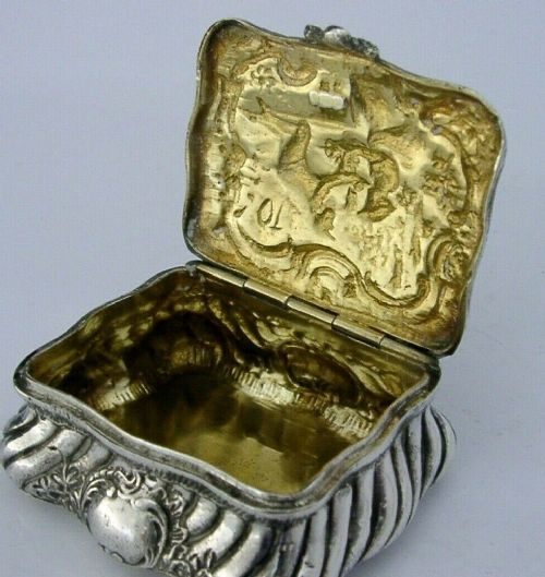 Superb German Hanau Export Solid Silver Snuff Trinket Box C1900 Antique 60g