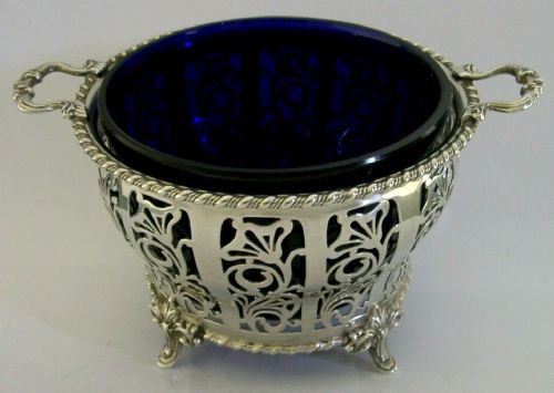 Beautiful Large Solid Sterling Silver Sugar Bonbon Bowl 1962 English 378g