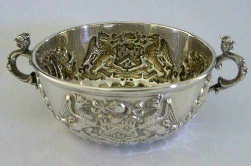 Rare English Sterling Silver Worshipful Company of Grocers Bowl Cup 1898 Antique