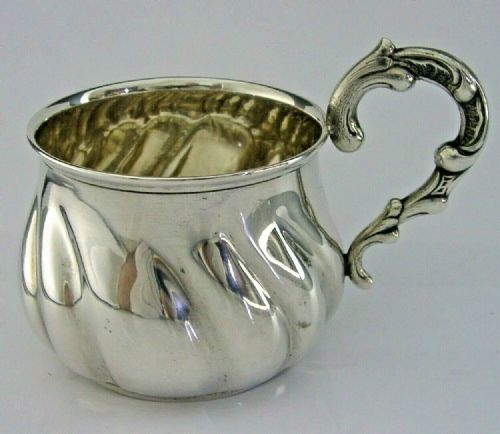 Beautiful German 800 Solid Silver Tea Cup C1920 Antique 84g