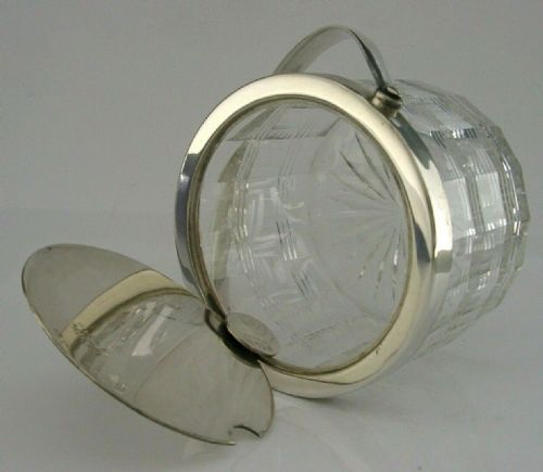 Unusual Silver Plate Mechanical Jam or Sauce Jar Pot 1920 Handle Opens Lid
