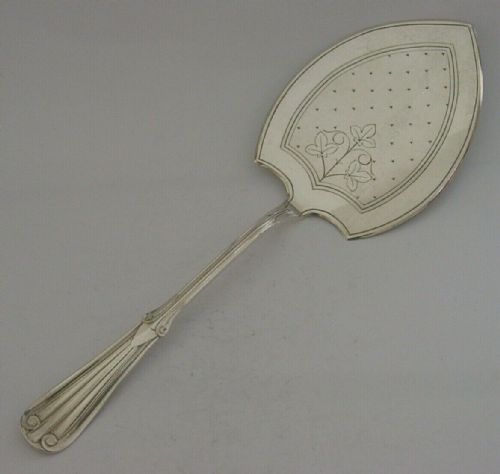 Stunning Norwegian 830 Solid Silver Server Tostrup 1876 Victorian Antique 9 Inch