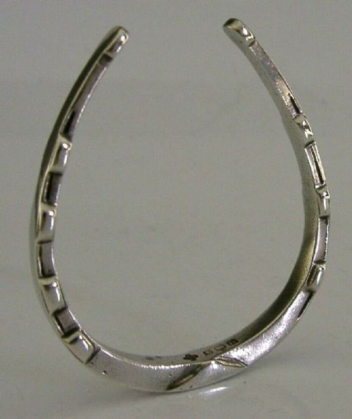 Unusual English Sterling Silver Horse Shoe Napkin Ring 1928 20g Riding Hunting
