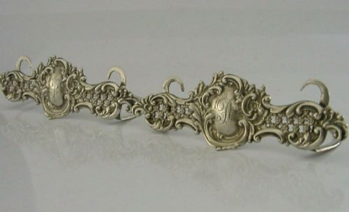 English Pair of Solid Sterling Silver Menu Holders 1898 Victorian Antiques