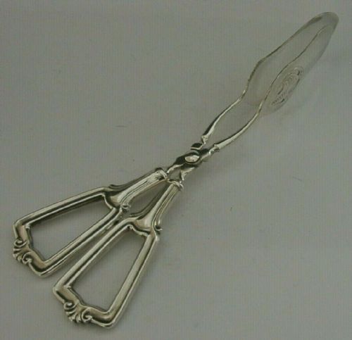 Norwegian Solid 830s Silver Sandwich Serving Tongs Antique C1940 Antique 68g