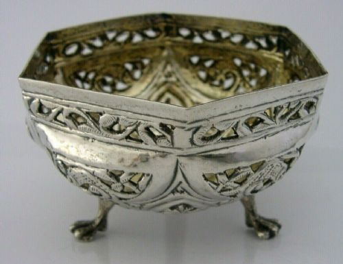 Beautiful Indian Eastern Solid Silver Bowl C1900 Antique 64g