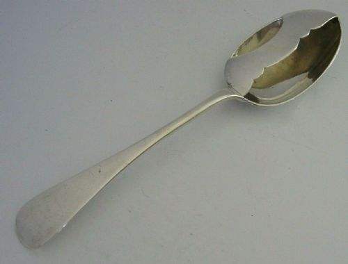 Very Rare English Solid Sterling Silver Moustache Spoon 1901 Antique 74g