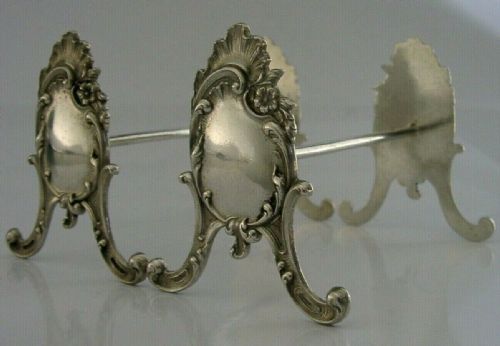 Large Belgium Solid Silver Cutlery Rests C1910 Heavy 94g Antique Delheid Freres