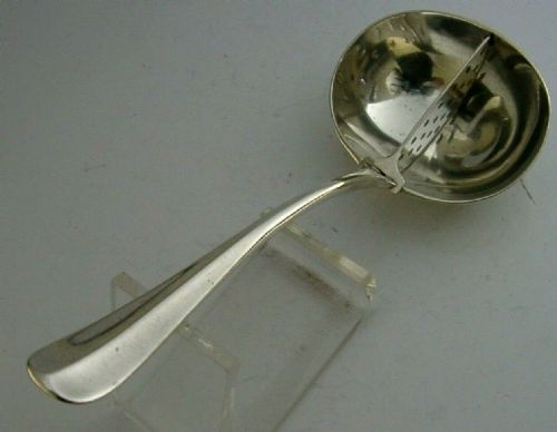 Unusual Sterling Silver Mint Sauce Detachable Strainer Ladle 1932 Antique 40g