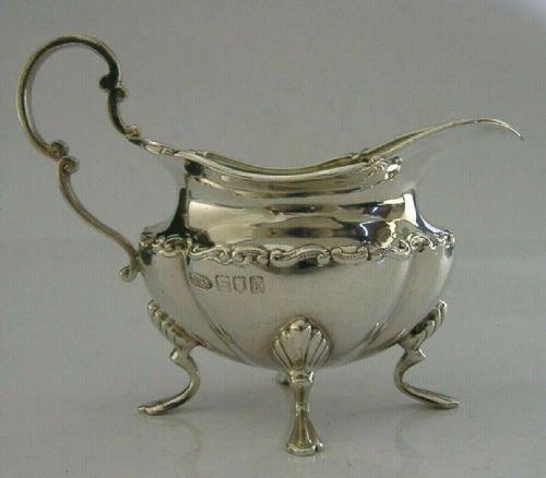 Edward VII Asprey English Solid Sterling Silver Cream Jug 1905 Antique 88g