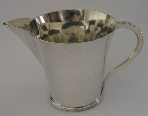 Rare H G Murphy Solid Sterling Silver Arts & Crafts Cream Jug 1935 Plannished