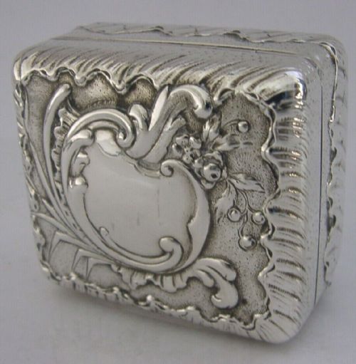 Stunning French Solid Silver Box C1890s Antique 70g
