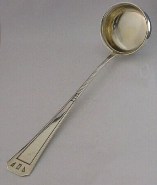 Huge 186g Rare German Solid Silver Soup Serving Ladle C1920-1930s Art Deco