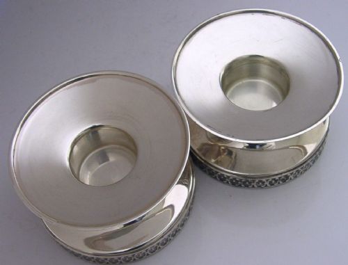 Pair of Mid Century Modern German Sterling Silver Candlesticks C1950s 236g