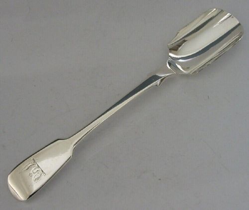Victorian Sterling Silver Johnson Family Crested Stilton Cheese Scoop 1848