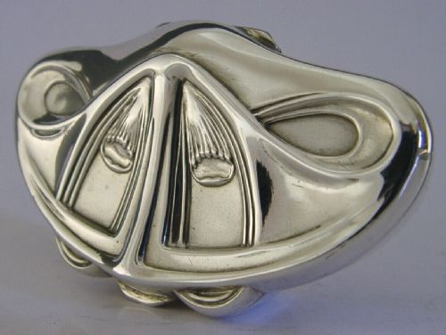 Beautiful Art Nouveau Swedish Solid Silver Pill Snuff Box C1910 Antique