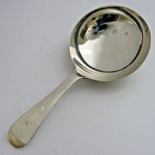 Rare Georgian Sarah Purver Sterling Silver Caddy Spoon 1818 Lady Silversmith