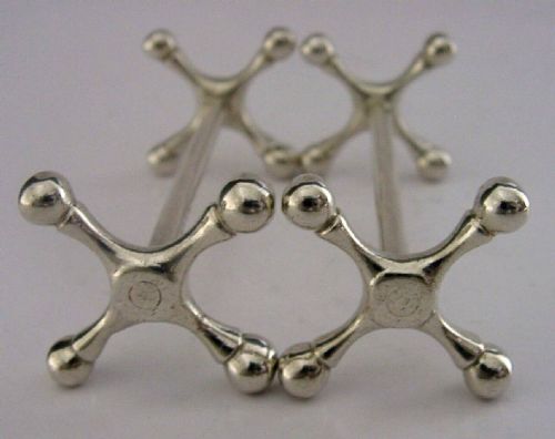 Quality Victorian Pair of English Sterling Silver Cutlery Rests 1886 Antique 68g