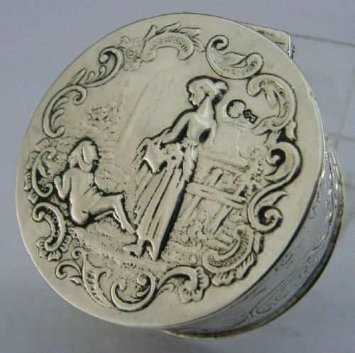 Solid Silver Table Trinket Snuff Box 1889 Antique 48g Hanau Dutch
