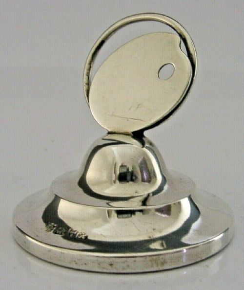 Rare English Sterling Silver Artist Palette Menu Place Card Holder 1908 Chester