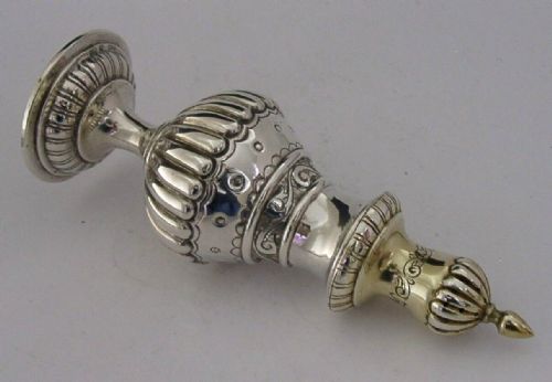 Superb German 800 Solid Silver Gilded Top Sugar Caster C1900 Antique Heavy 130g
