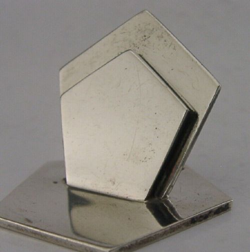 Art Deco Asprey English Sterling Silver Place Menu Holder 1906 Antique