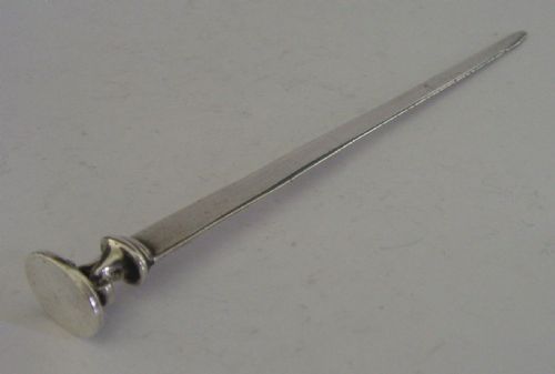 Rare English Sterling Silver Combination Letter Opener Wax Seal 1908