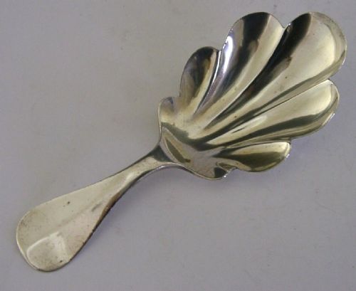Oak Leaf English Antique Sterling Siver Caddy Spoon 1903 Edwardian